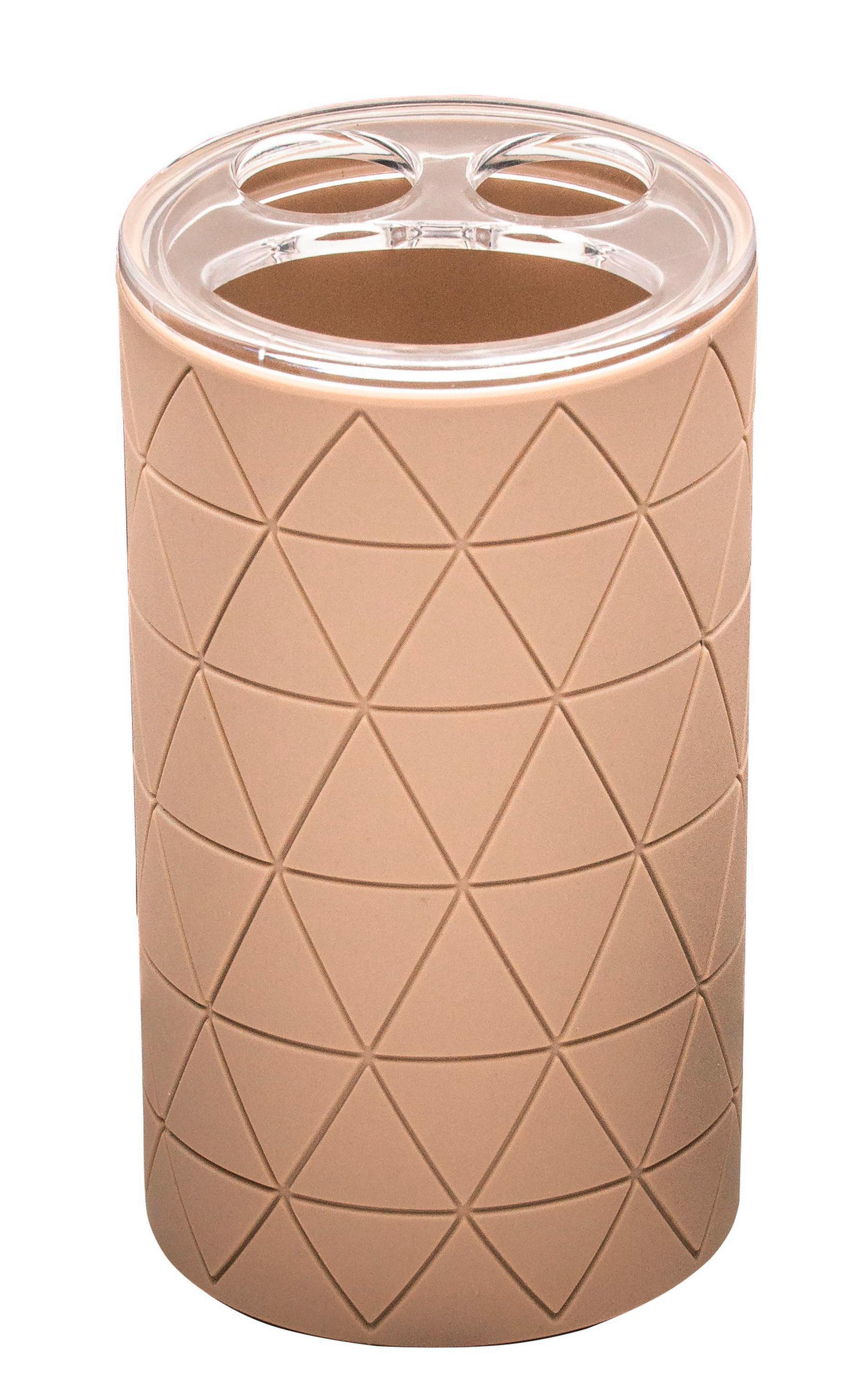 ZAHNPUTZBECHER Kunststoff - Beige, Basics, Kunststoff (7,1/12/7,1cm) - Sadena