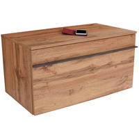 GARDEROBENBANK - Eichefarben/Schwarz, MODERN, Kunststoff (90/45/38cm) - MID.YOU