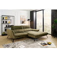 ECKSOFA Olivgrün Webstoff  - Schwarz/Olivgrün, KONVENTIONELL, Textil/Metall (273/191cm) - Carryhome