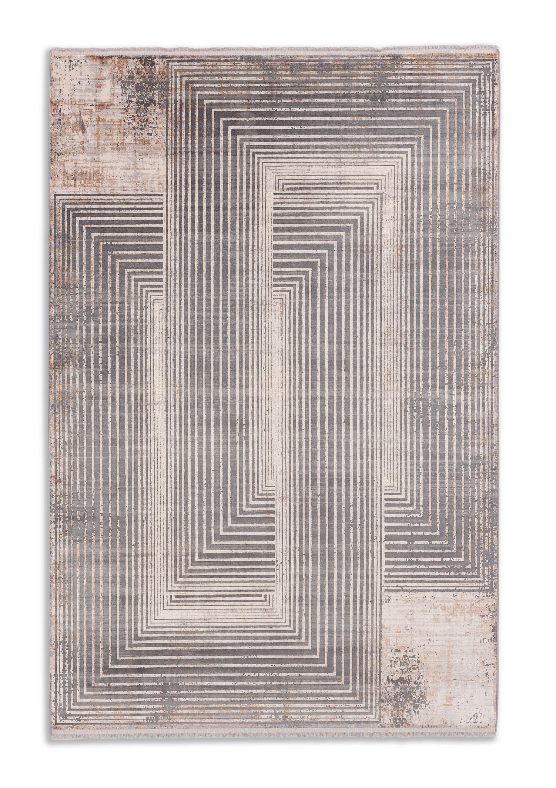 Astra Webteppich Mirano Dunkelgrau, Creme 133x190 cm