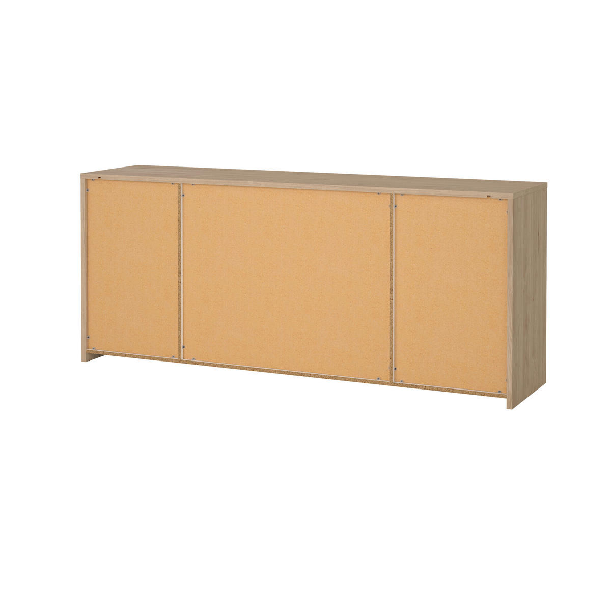 SIDEBOARD  in 197/84/48 cm  - Weiß Hochglanz/Eichefarben, KONVENTIONELL, Holzwerkstoff (197/84/48cm) - Boxxx