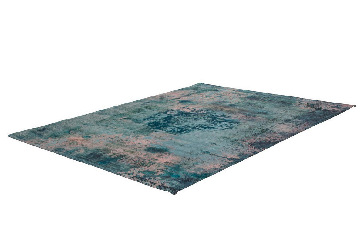 FLACHWEBETEPPICH 160/230 cm Vintage 8403 Petrol Petrol  - Petrol, KONVENTIONELL, Textil (160/230cm)