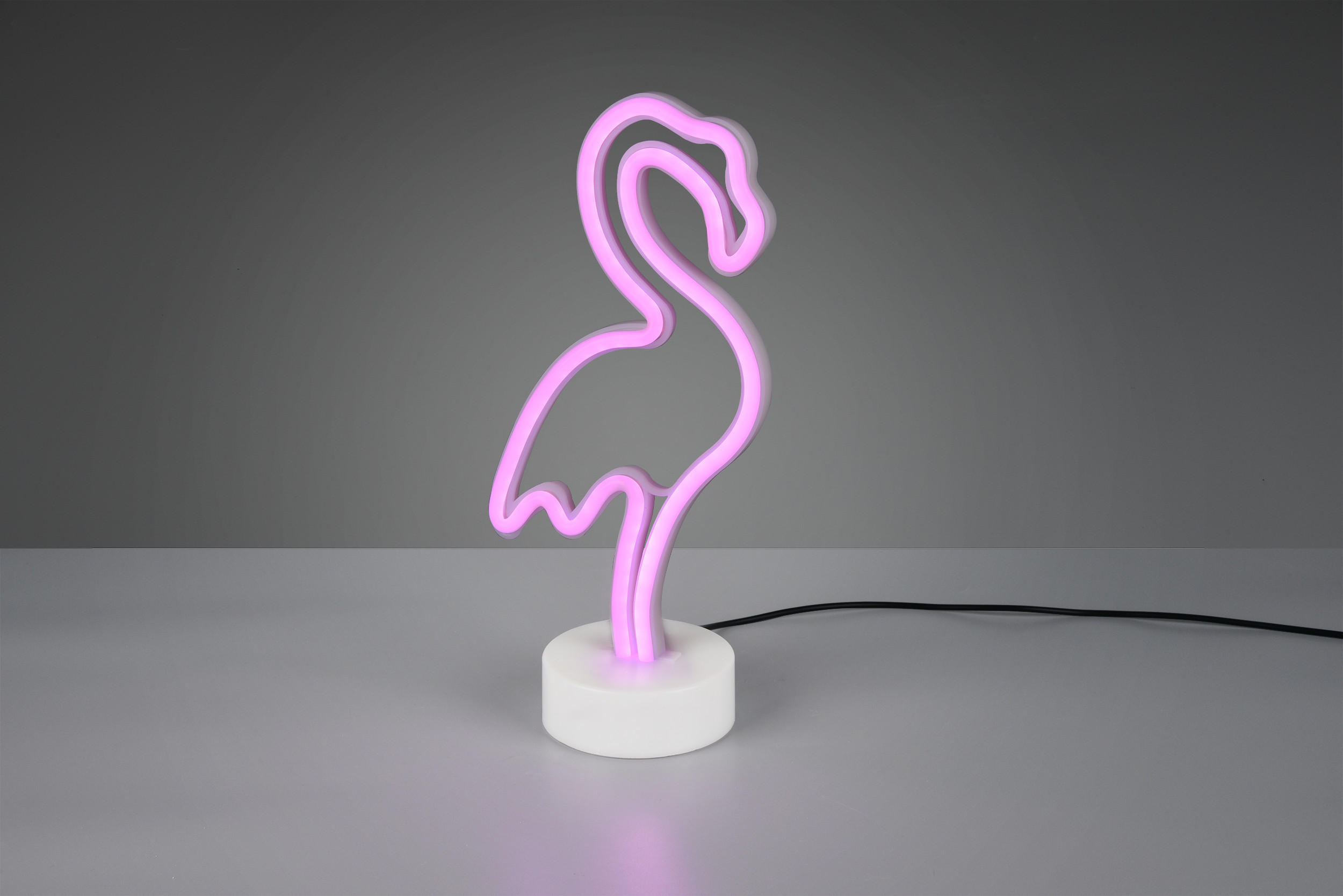 LED-TISCHLEUCHTE FLAMINGO 13,5/8,5/29,2 cm   - Weiß, Trend, Kunststoff (13,5/8,5/29,2cm)