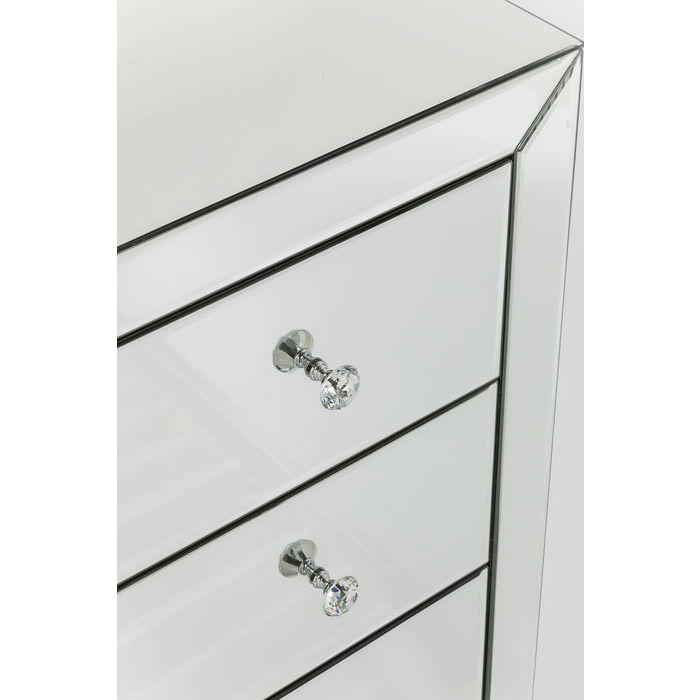 KOMMODE  in 91/74/41 cm  - Klar/Weiß, Design, Glas/Holzwerkstoff (91/74/41cm) - Kare-Design