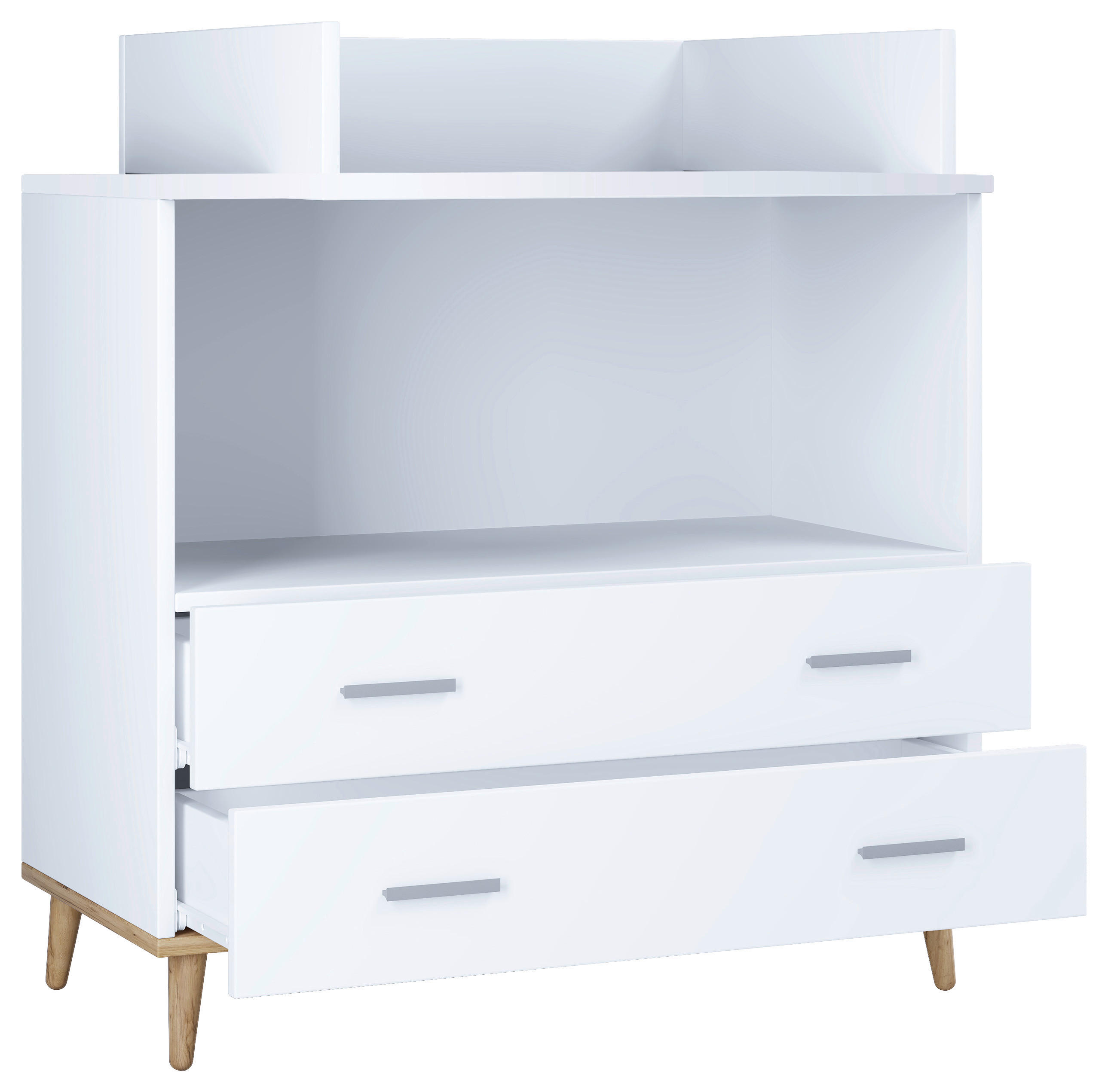 Comodă Pentru Înfășat - stejar miere/alb, Modern, plastic/material pe bază de lemn (60/93/49cm) - Livetastic