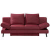 SCHLAFSOFA  in Echtleder Weinrot  - Weinrot/Schwarz, Design, Leder/Metall (200/85/90cm) - Novel