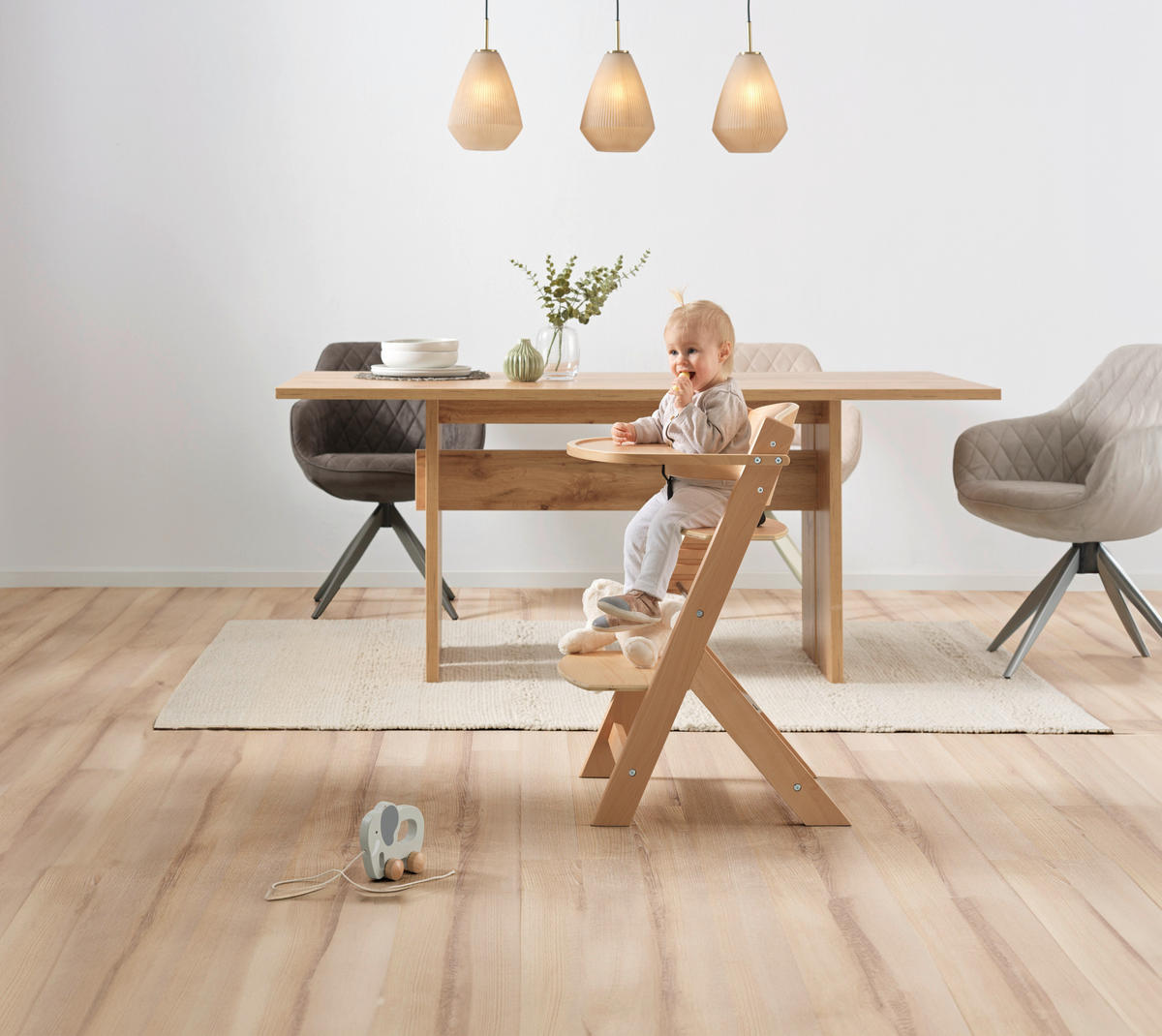 HOCHSTUHL LUNCH Naturfarben  - Naturfarben, LIFESTYLE, Holz (45/50,5/78,5cm) - My Baby Lou