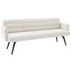 SITZBANK 216/86/68 cm Cord Weiß Metall  - Schwarz/Weiß, Design, Textil/Metall (216/86/68cm) - Dieter Knoll