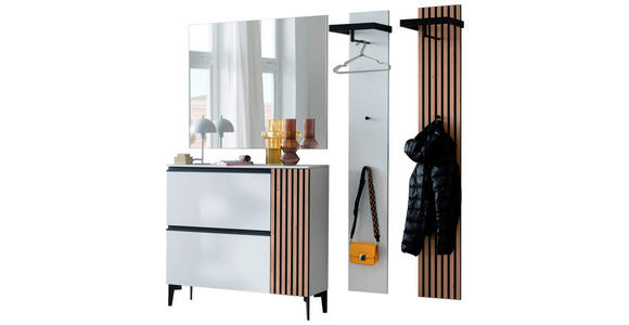 GARDEROBE 4-teilig in 200/200/30 cm - Eichefarben/Weiß, Design, Holz/Holzwerkstoff (200/200/30cm) - Moderano