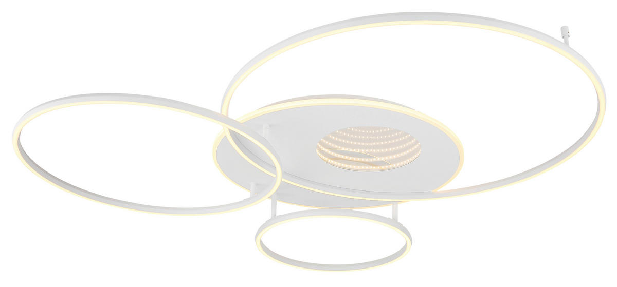 LED-DECKENLEUCHTE 126,4/105,3/13 cm   - Weiß, Design, Kunststoff/Metall (126,4/105,3/13cm) - Globo