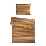 BETTWÄSCHE Elie Satin 140/200 cm  - Braun/Orange, KONVENTIONELL, Textil (140/200cm) - Novel