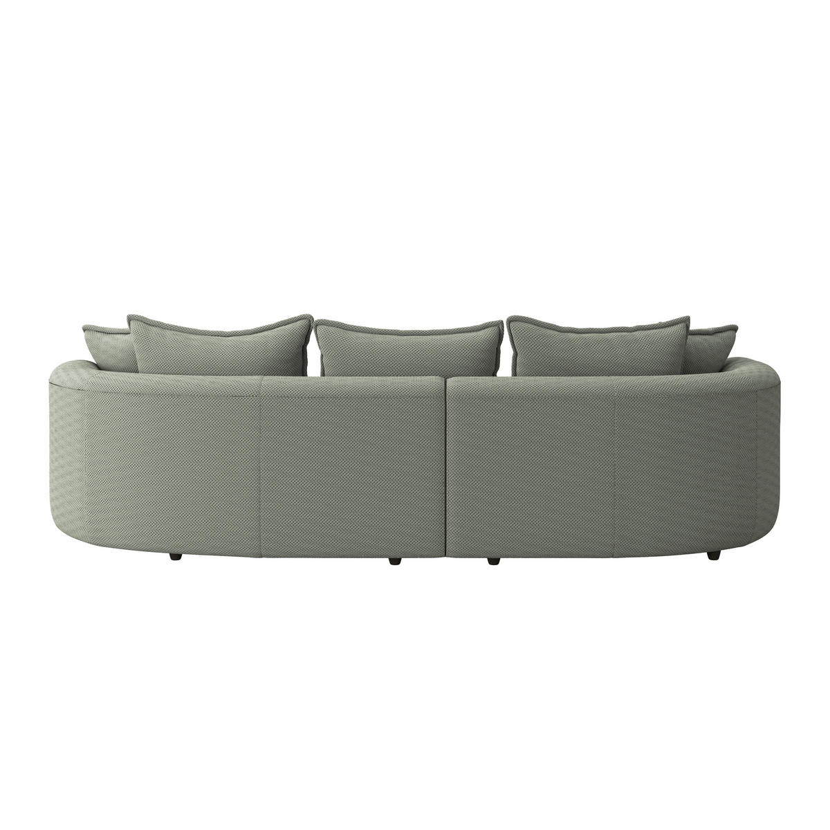 ECKSOFA LEVI Grün Velours, Struktur  - Schwarz/Grün, MODERN, Kunststoff/Textil (168/287cm) - Livetastic