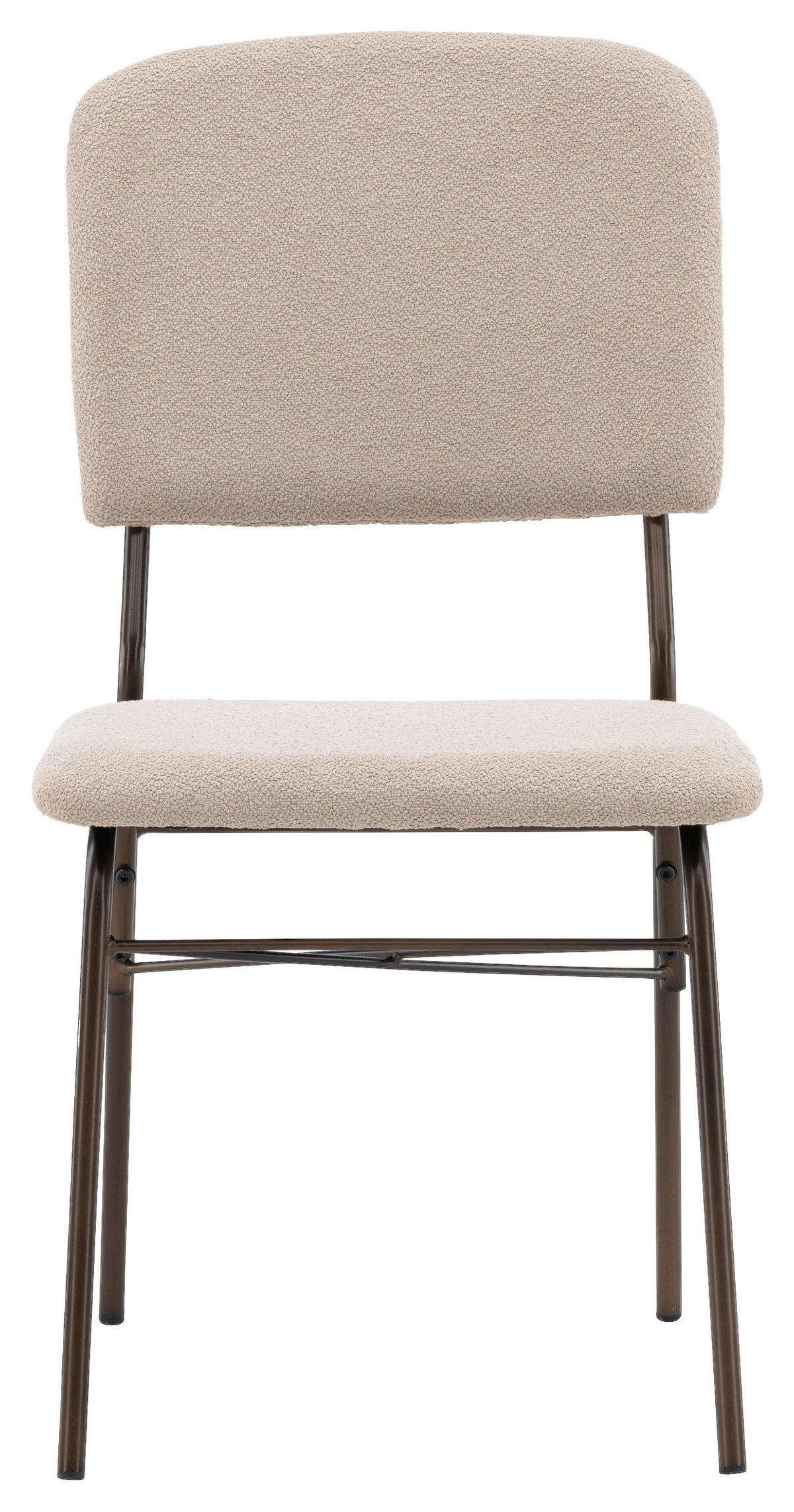 STOLSET 2 styck stål textilväv  - beige/brun, Design, metall/textil (48.5/94/56cm) - Livetastic