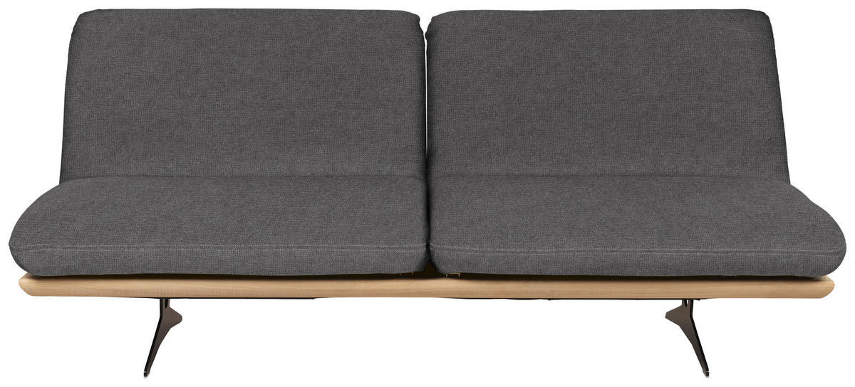 SCHLAFSOFA Webstoff Dunkelgrau  - Dunkelgrau/Beige, Design, Holz/Textil (204/92/90cm) - Dieter Knoll