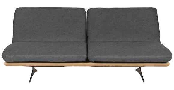 SCHLAFSOFA in Webstoff Dunkelgrau  - Dunkelgrau/Beige, Design, Holz/Textil (204/92/90cm) - Dieter Knoll