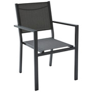 STAPELSESSEL Aluminium Grau - Grau, Design, Textil/Metall (55/86/61cm) - Ambia Garden