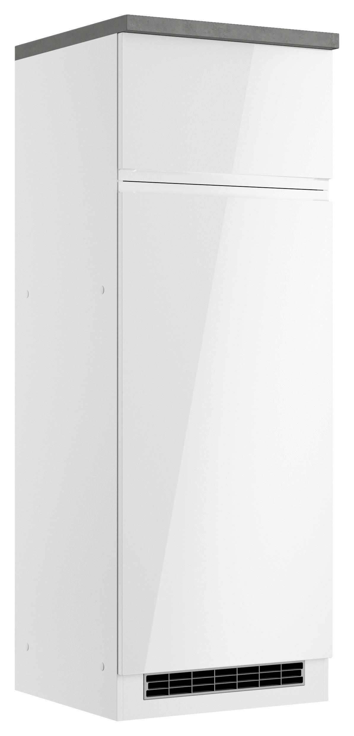GERÄTEUMBAUSCHRANK 60/166/60 cm  in Grau, Weiß, Weiß Hochglanz  - Weiß Hochglanz/Weiß, LIFESTYLE, Holzwerkstoff (60/166/60cm) - Held