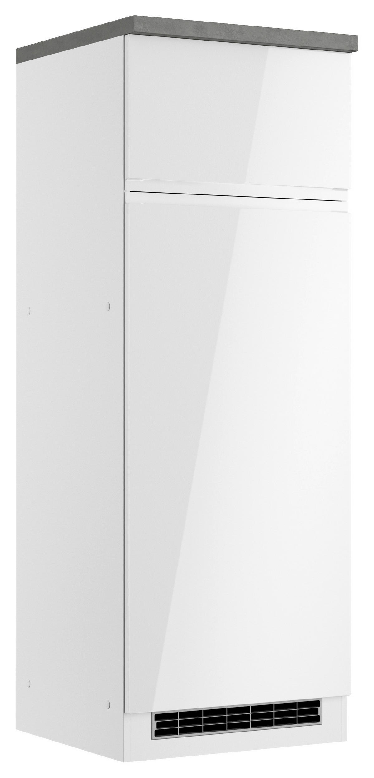 GERÄTEUMBAUSCHRANK 60/166/60 cm  in Grau, Weiß, Weiß Hochglanz  - Weiß Hochglanz/Weiß, LIFESTYLE, Holzwerkstoff (60/166/60cm) - Held