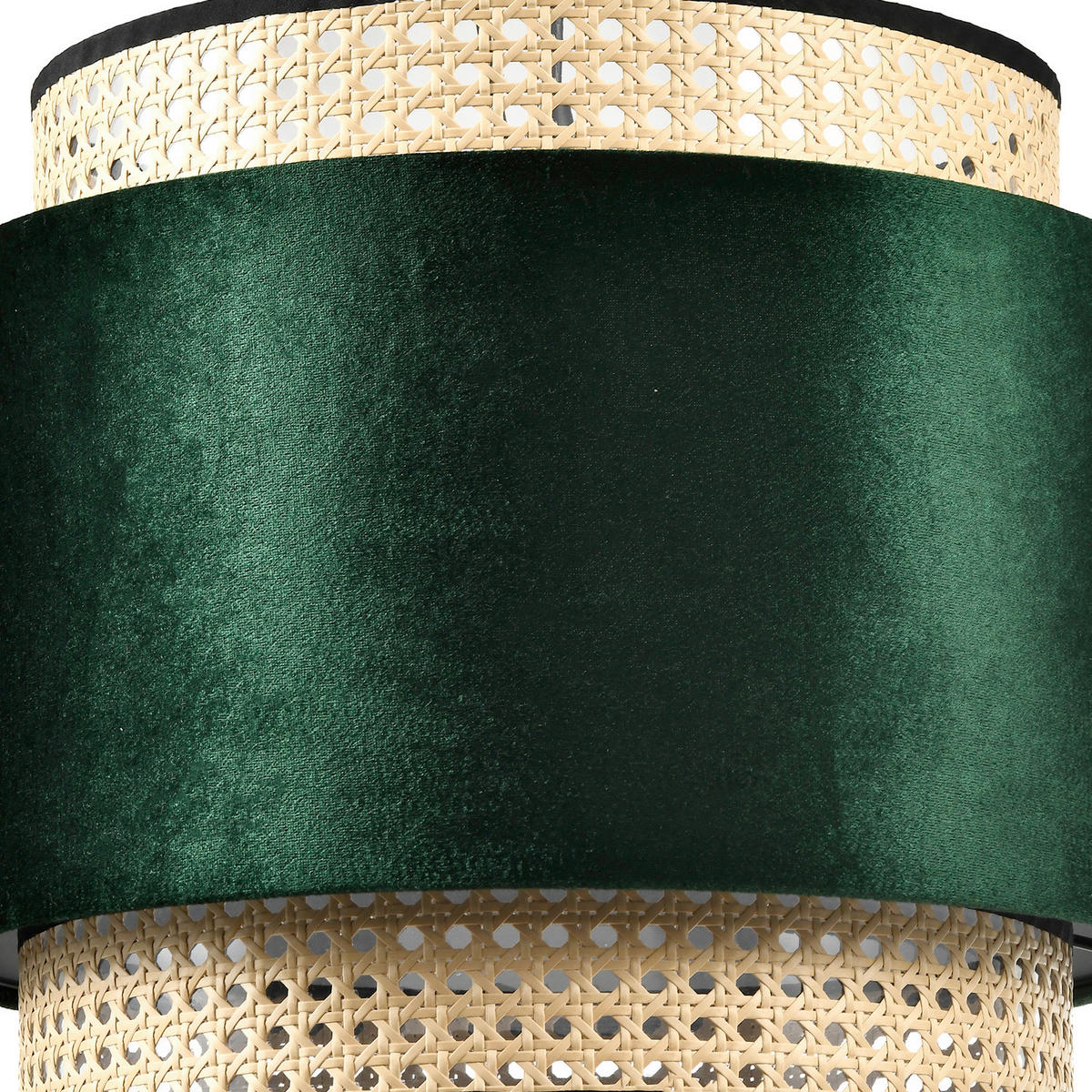 PENDELLEUCHTE 36/150 cm  - Akaziefarben/Grün, Basics, Holz/Textil (36/150cm)