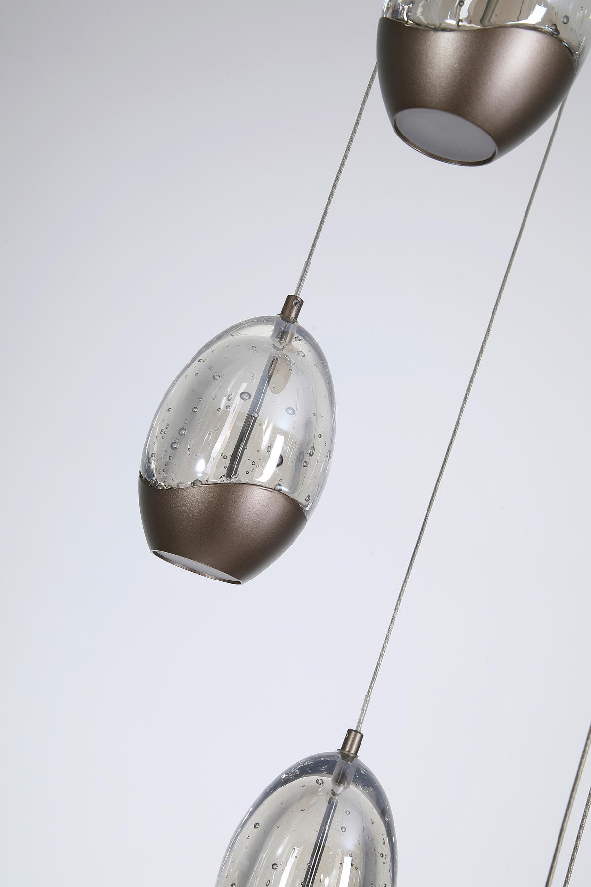 LED-HÄNGELEUCHTE 30/150 cm  - Champagner/Transparent, Trend, Glas/Metall (30/150cm)