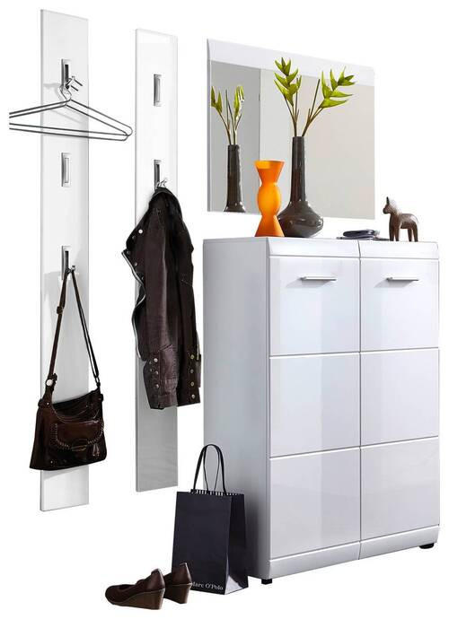 GARDEROBE 4-teilig  in 149/200/36 cm  - Weiß, Design, Holzwerkstoff (149/200/36cm) - Carryhome