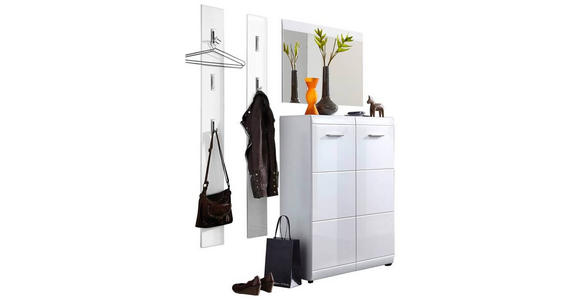GARDEROBE 4-teilig in 149/200/36 cm - Weiß, Design, Holzwerkstoff (149/200/36cm) - Carryhome