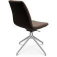 STUHL  in Aluminium Flachgewebe Metall, Textil  - Dunkelbraun, Design, Textil/Metall (46/81,5-84,5/55cm) - Johann Jakob