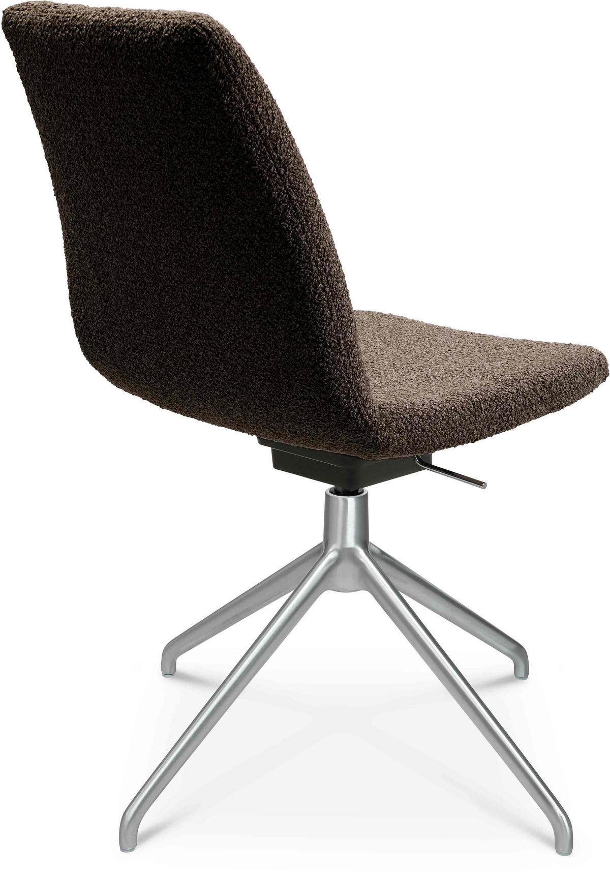 STUHL  in Aluminium Flachgewebe  - Dunkelbraun, Design, Textil/Metall (46/81,5-84,5/55cm) - Johann Jakob