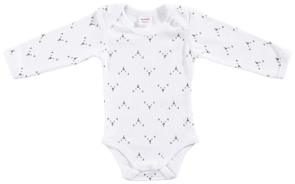 BABYBODY-SET  - Anthrazit/Weiß, Basics, Textil (86/92null) - My Baby Lou