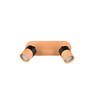 STRAHLER Aruni 28/9/15 cm   - Schwarz/Braun, Natur, Holz/Metall (28/9/15cm) - Trio Leuchten