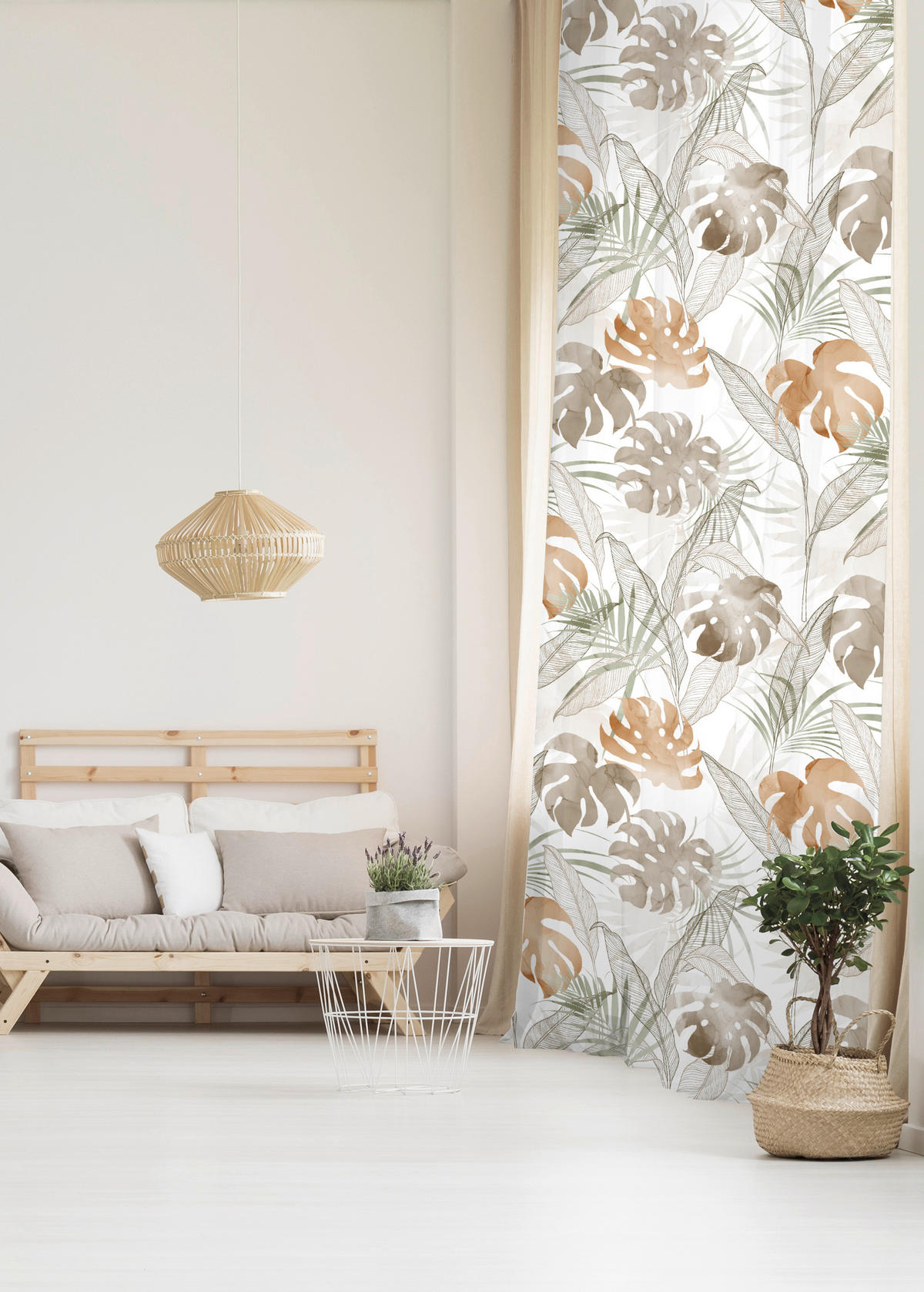 DEKOSTOFF per lfm blickdicht  - Beige/Grau, Design, Textil (140cm) - Esposa