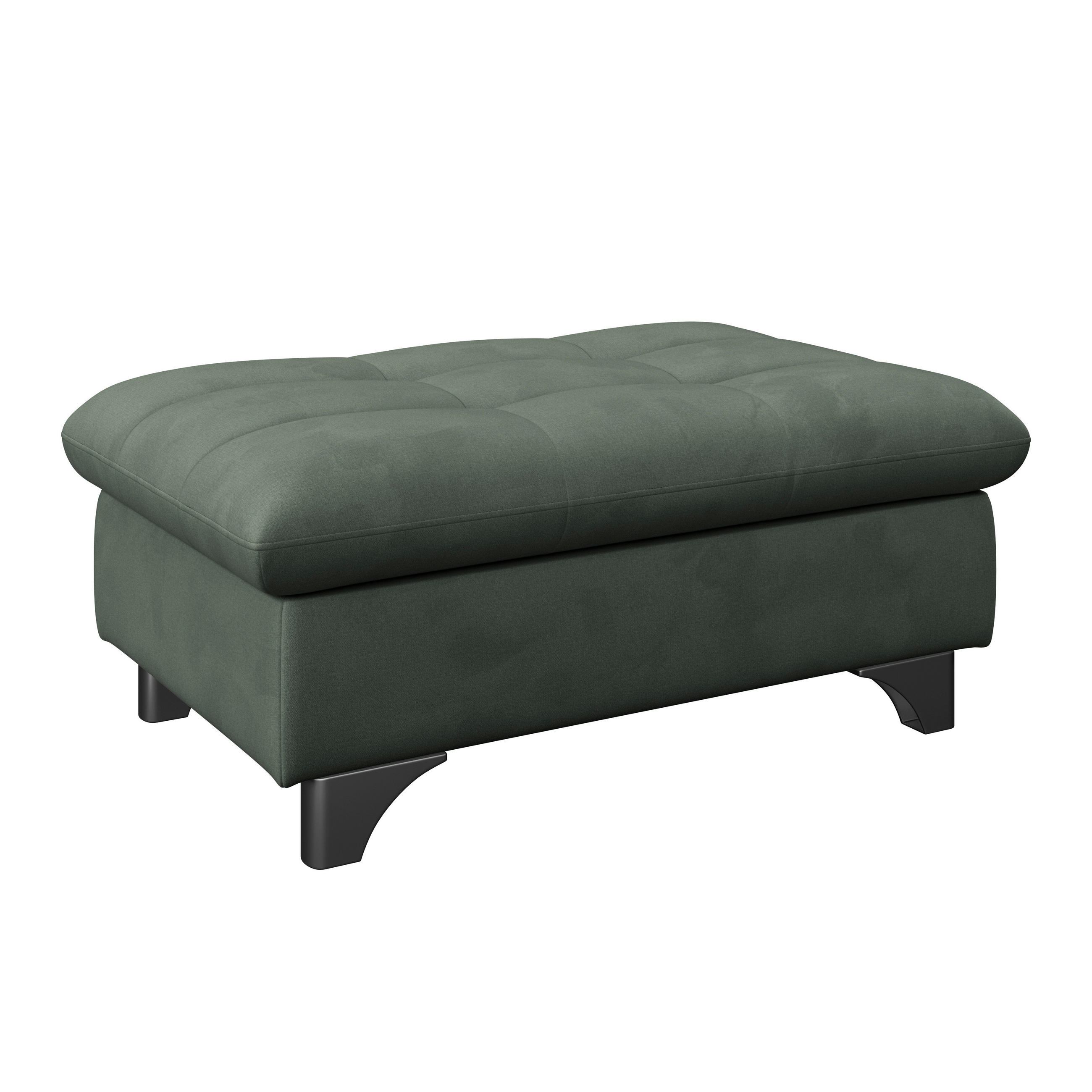 HOCKER Chenille Grün  - Chromfarben/Grün, KONVENTIONELL, Textil/Metall (108/46/108cm) - Livetastic