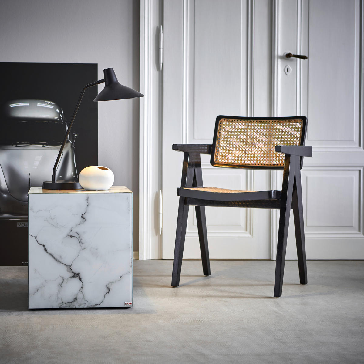 TISCHLEUCHTE 54/23/55 cm   - Schwarz, Design, Metall (54/23/55cm) - Nordlux