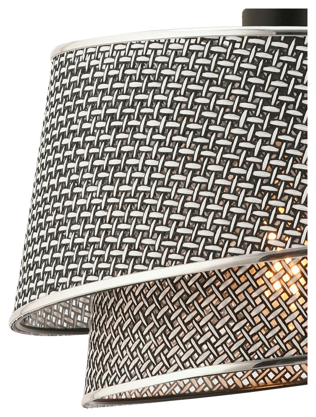 HÄNGELEUCHTE 32/65 cm   - Silberfarben/Grau, Design, Textil/Metall (32/65cm) - P & B