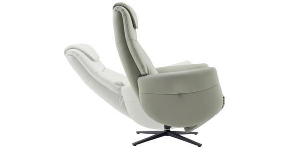 MASSAGESESSEL Echtleder Lederlook Grau - Grau, Design, Leder/Textil (77/113/90cm) - Xora