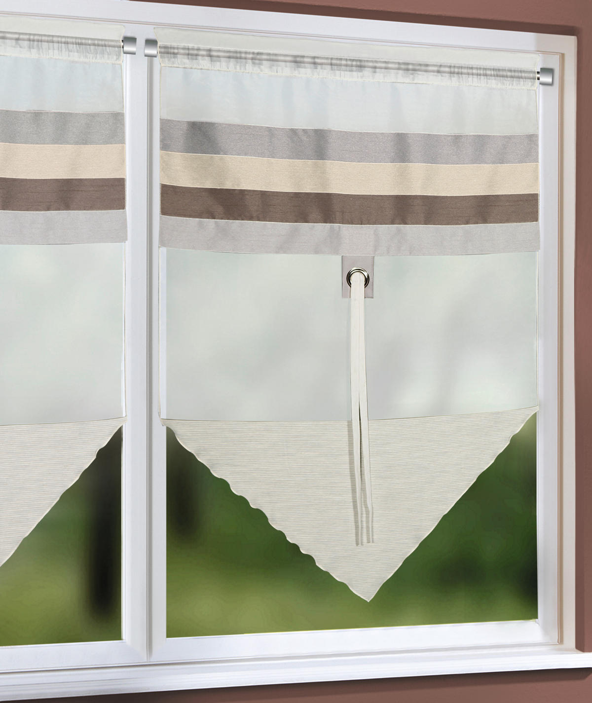 FERTIGVORHANG halbtransparent  - Grau, Basics, Textil (60/90cm)