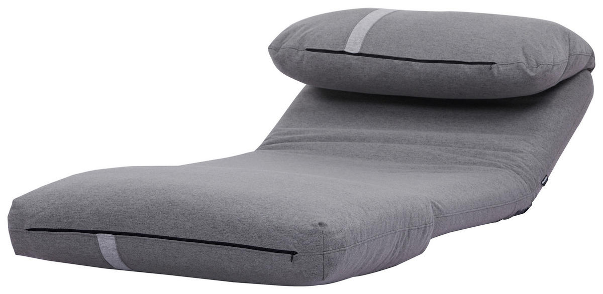 SCHLAFSESSEL  in Webstoff Dunkelgrau  - Dunkelgrau/Hellgrau, Design, Textil (78/58/82cm) - Livetastic
