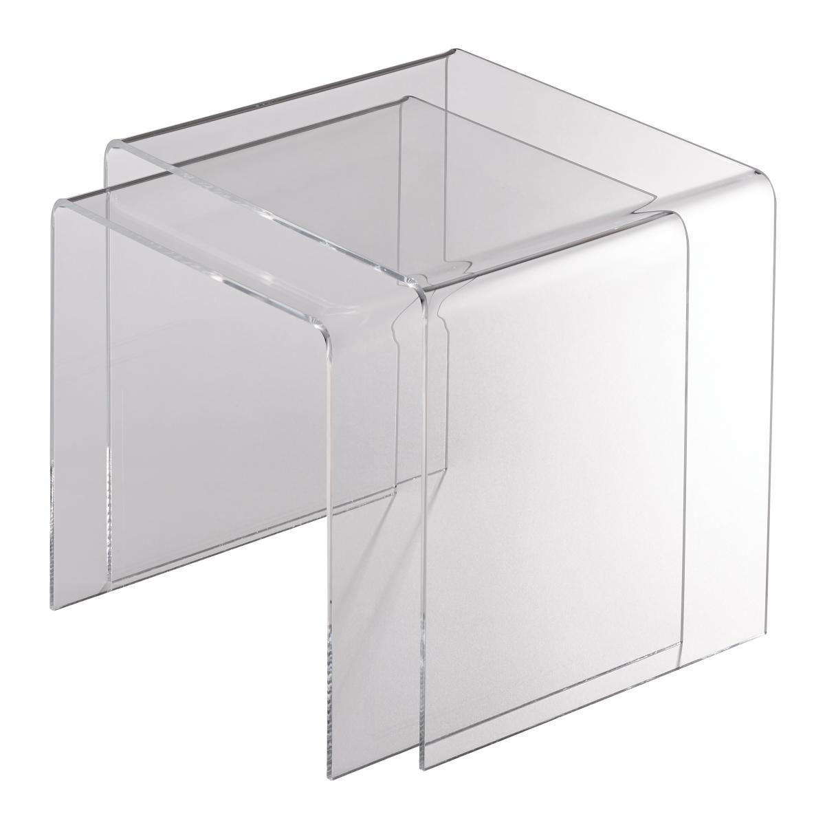 SATZTISCH 40/33/36/33/33 cm Klar  - Klar, Design, Kunststoff (40/33/36/33/33cm)