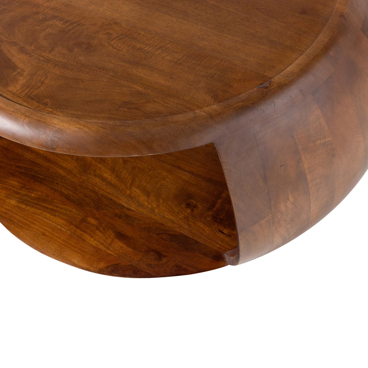 COUCHTISCH Cole Mangoholz vollmassiv 72/72/36 cm rund Braun  - Braun, Design, Holz (72/72/36cm) - Livetastic