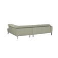 ECKSOFA  in Chenille Creme  280/205 cm  - Creme/Schwarz, Design, Textil/Metall (280/205cm) - Xora