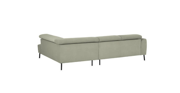 ECKSOFA  in Chenille Creme  280/205 cm  - Creme/Schwarz, Design, Textil/Metall (280/205cm) - Xora