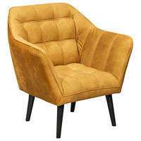 COCKTAILSESSEL Mikrovelours Gelb  - Gelb/Schwarz, Modern, Holz/Holzwerkstoff (84/87/70cm) - MID.YOU