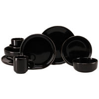 KOMPLETT SERVIS Nordic Festive Schwarz 10 delar  - svart/guldfärgad, Basics, keramik - Creatable