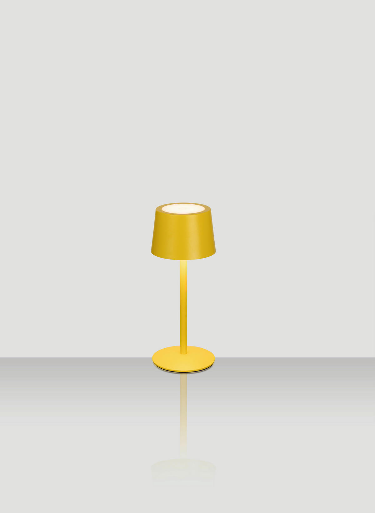 AKKU-TISCHLEUCHTE 9/22 cm  - Gelb, Basics, Metall (9/22cm) - Novel