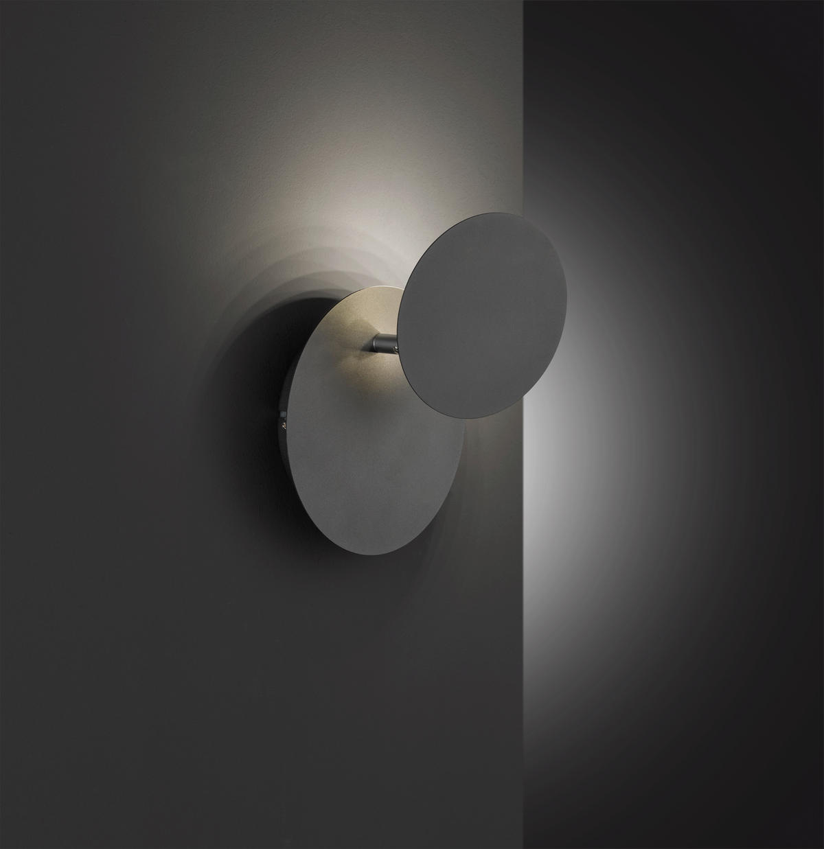APLICĂ DE PERETE CU LED - negru, Basics, plastic/metal (18/6,5cm) - Wofi