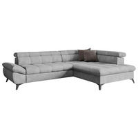 SEDACIA SÚPRAVA, textil, sivá - čierna/sivá, Basics, kov/textil (296/78/96/201cm) - Welnova