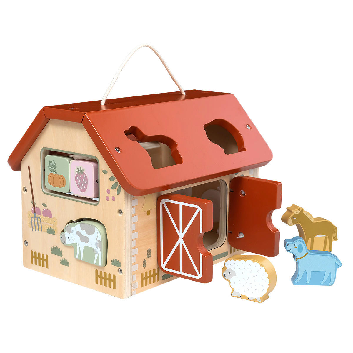 DJEČJI SET ZA IGRU  Bauernhof  - višebojno/prirodne boje, Basics, drvni materijal/metal - My Baby Lou
