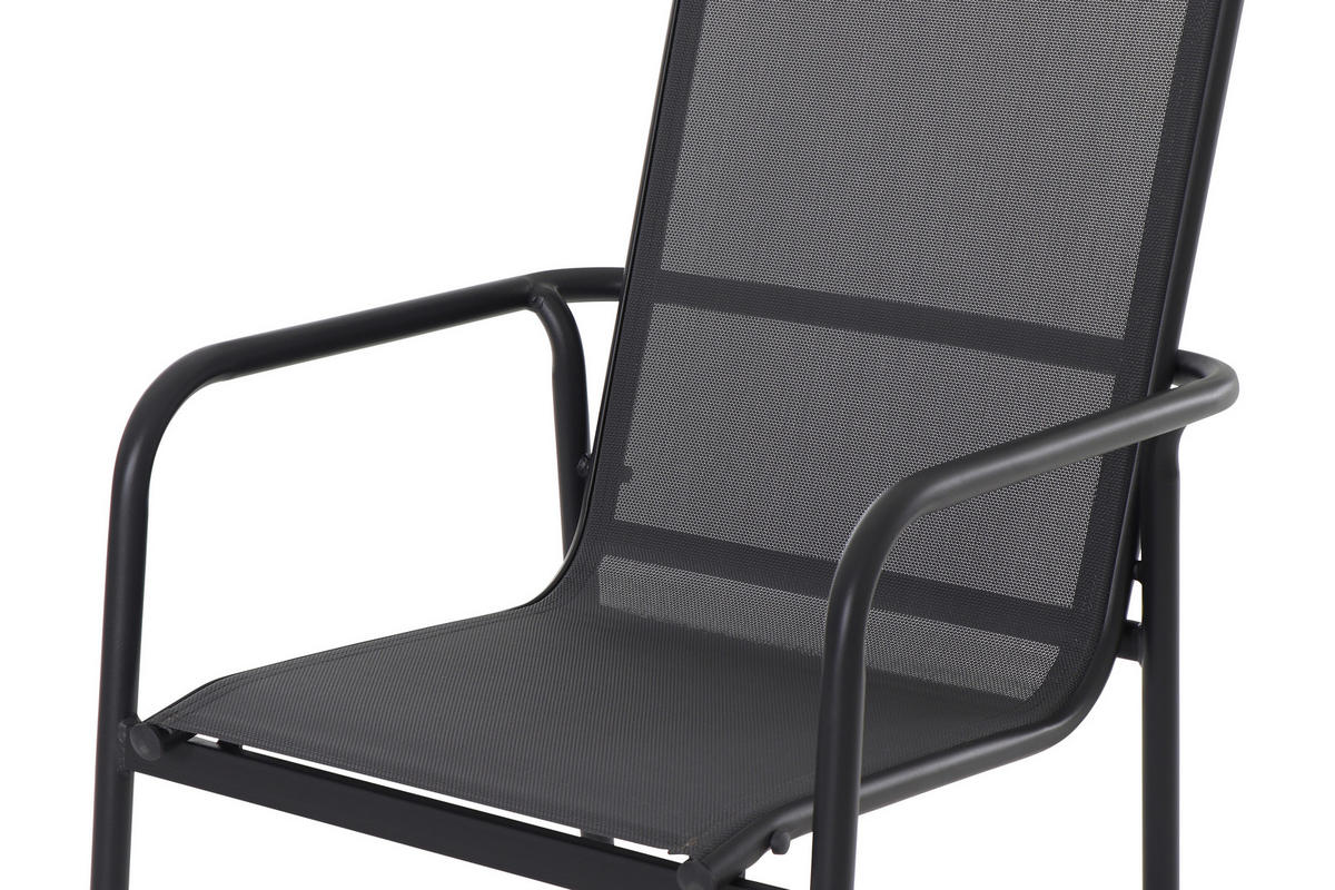 GARTENTISCHGRUPPE Webstoff Stahl  - Grau, MODERN, Glas/Textil (284/204/100cm) - Ambia Garden
