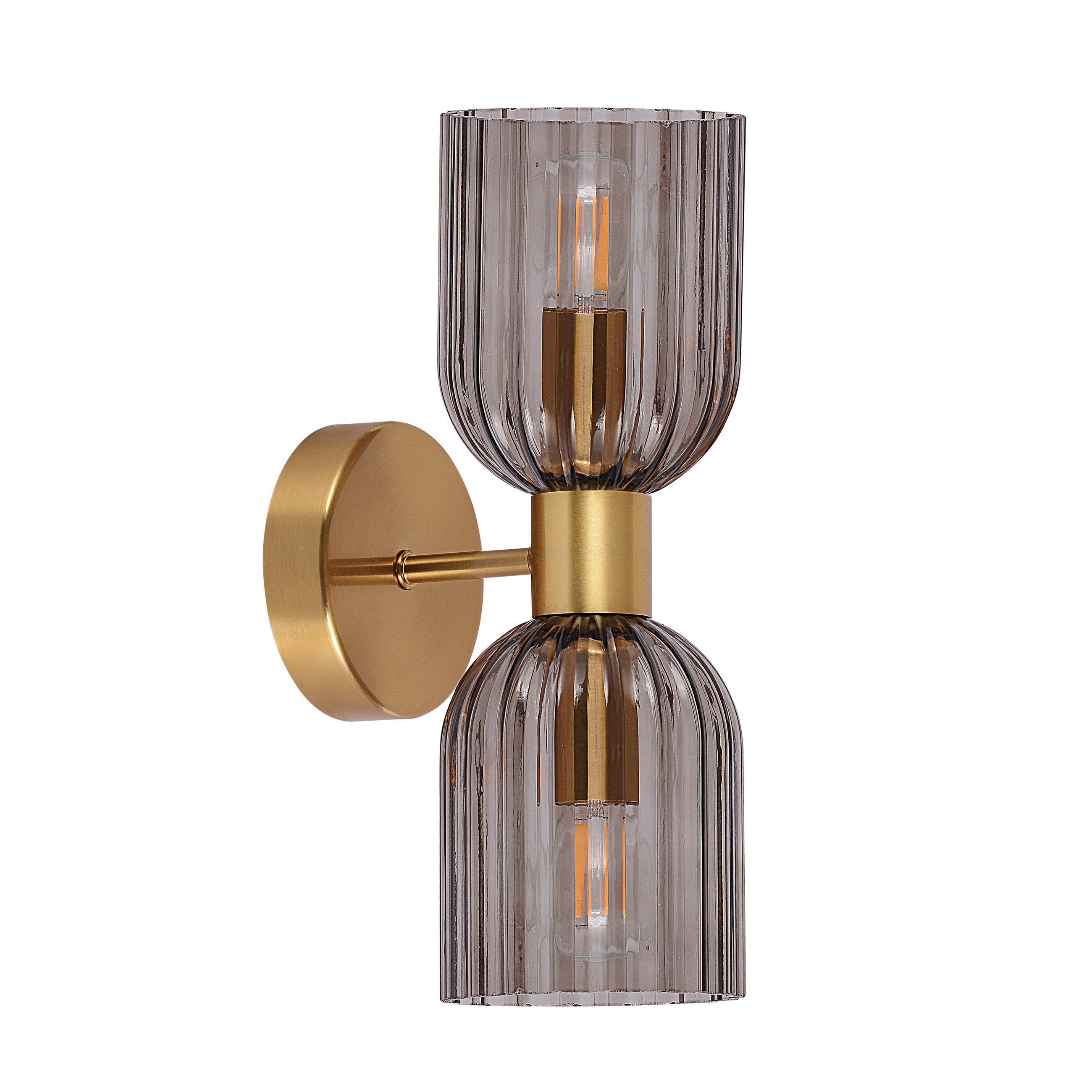VÄGGLAMPA Piega   - ljusgrå, Klassisk, glas (28/10/14.5cm)