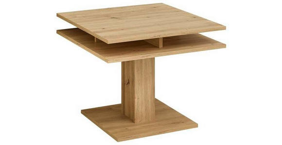 COUCHTISCH 65/65/53-77 cm quadratisch Eiche Artisan - Eiche Artisan, KONVENTIONELL, Holzwerkstoff (65/65/53-77cm) - Carryhome